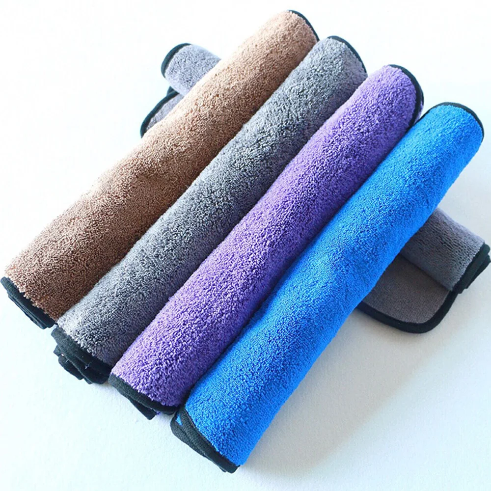 Deluxe Dual Layer Absorbent Plush Car Wash  Microfiber  Car Cleaning  Towel A cheap towel for china  30*30cm car cleaning towel