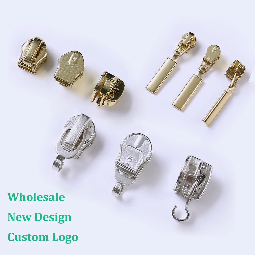 Wholesale 5# Durable Close-End Finished Brand Shoe Metal Zipper
