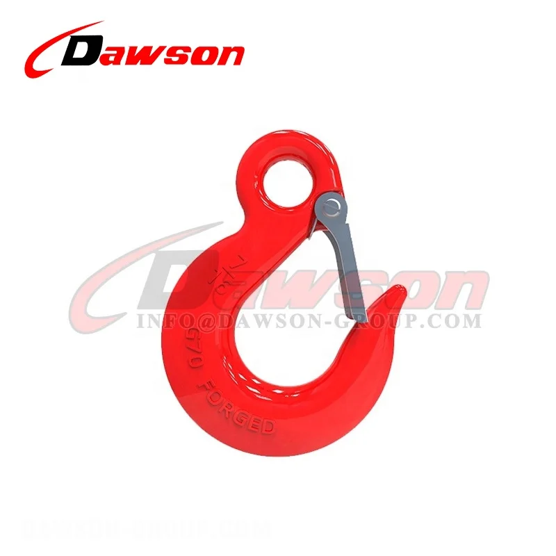 DAWSON China Factory G70 G43 Grade 70 Grade 43 DS128  Forged Alloy Steel Carbon Steel Lashing Eye Slip Hook with Latch