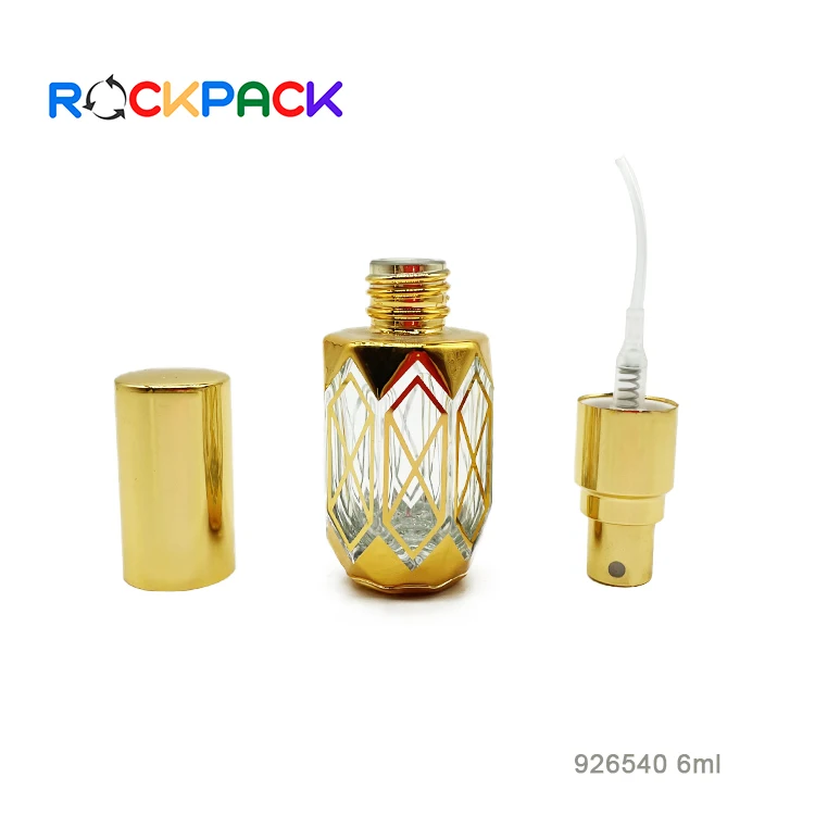 6ml Mini Glass arabic golden pocket perfume bottles