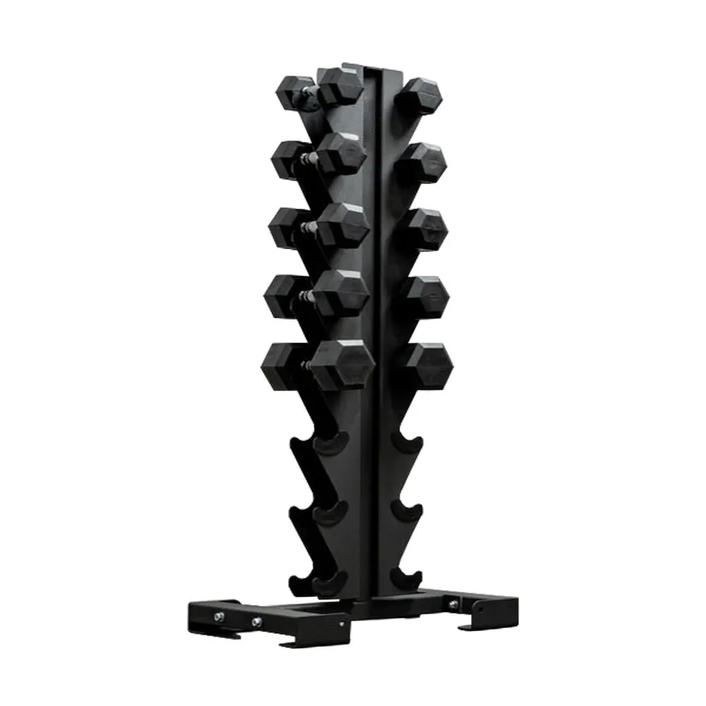 Customized Dumbbell Set Rack For Dumbbell Storage 6 Pairs Hex Rubber Dumbbell Rack