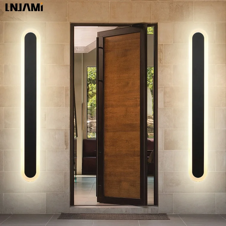 LNJAMI 110V 220V 9-50W Modern Wall Lamp IP65 Waterproof Garden Outdoor LED Wall Light