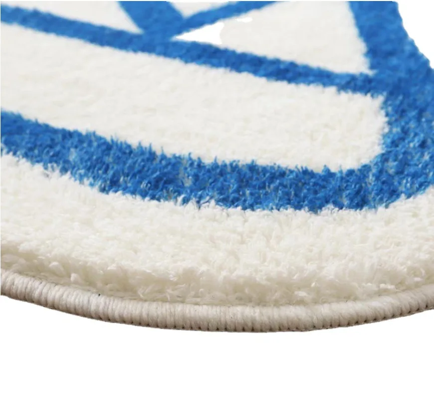 Curve cute rug artificial flower shaped bath mat