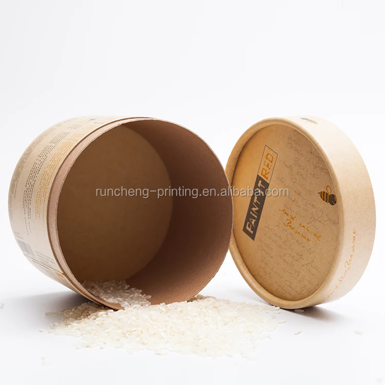 Custom Printing Food Packaging Coffee Tea Paper Tube Packaging Eco Friendly Cylinder Cardboard Loose Box Cans With Lid Food Grad