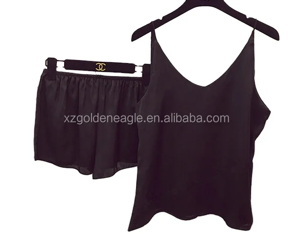 Super soft pure silk Camisoles/short pajamas set