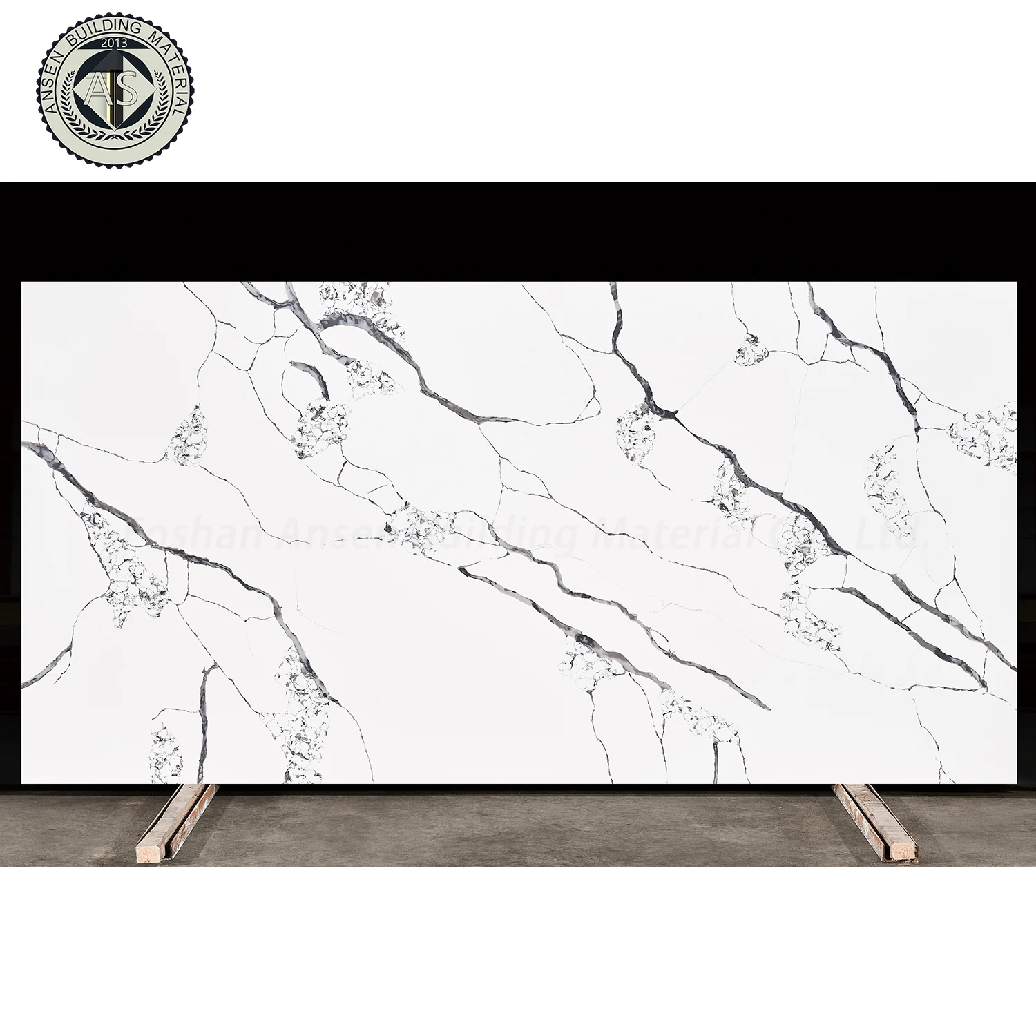 3200*1600 mm Calacatta Quartz Stone Wholesale 20mm 30mm Free Silicon Artificial Quartz Stone with CE NSF Certification