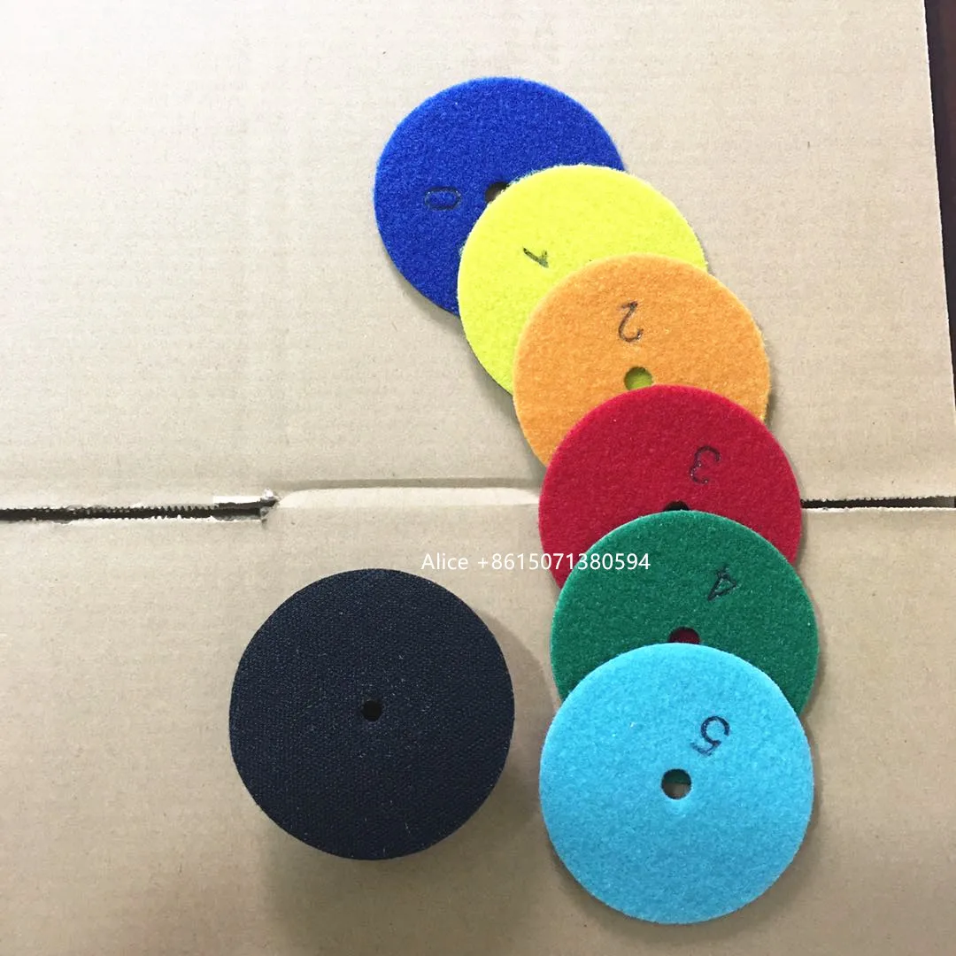 4 inch 100 mm Granite Marble Diamond Polishing Pads Dry Polishing Pads For Stone Polishing