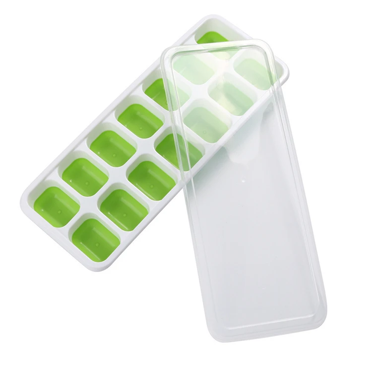 Ice Cube Tray with Lid Durable Ice Cube Molds 14 Ice tray Stackable