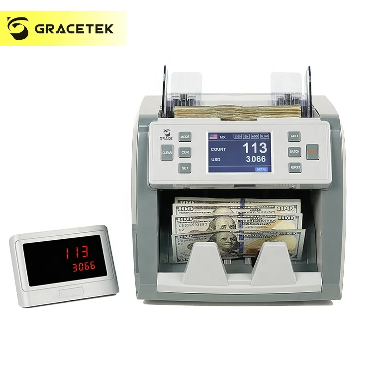 Top Loading Best Price Currency Counter Dual CIS Money Detector Mix Value Counter Cash Counting Machine