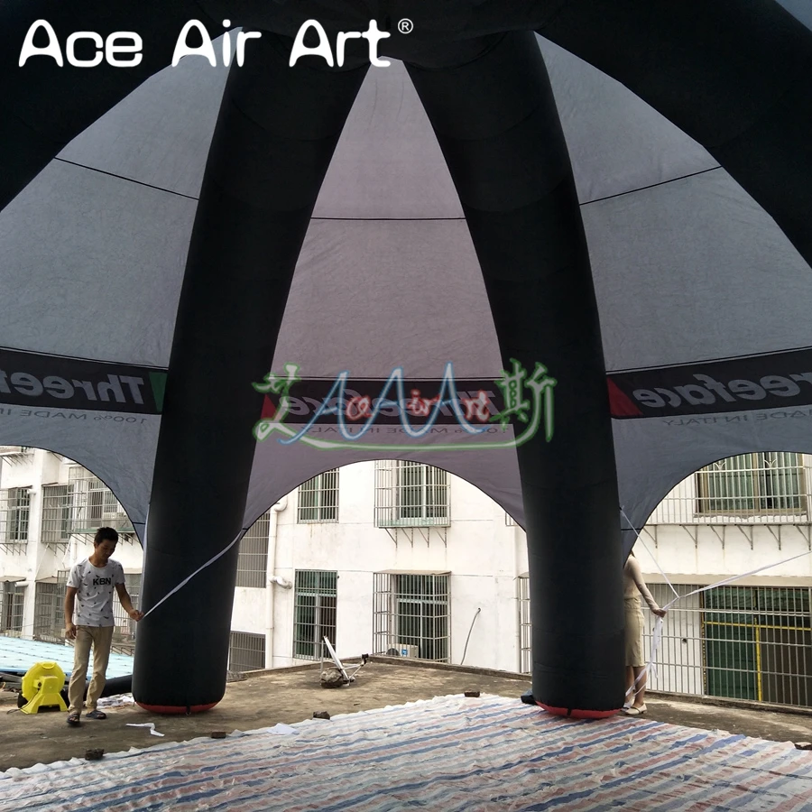 Giant 10m Diameter Black 8-Leg Spider Tentage Outdoor Car Shelter and Event Station for Parties and Marquees