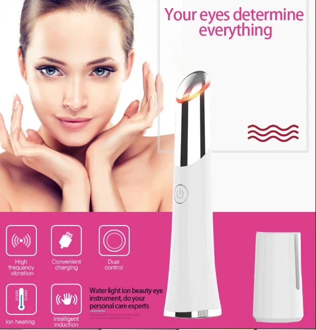Eye Facial Massage Beauty Massager Apparatus Heated Red light skin care EMS-Firm eye