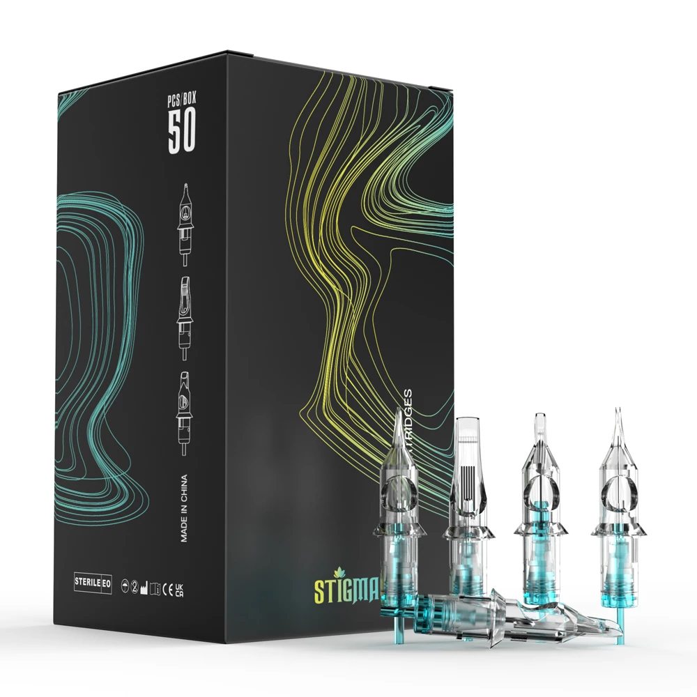 2024 STIGMA Tattoo Needle Cartridge 50 pcs/box Wholesale Tattoo Needle Disposable Professional Cartridge Tattoo Needles