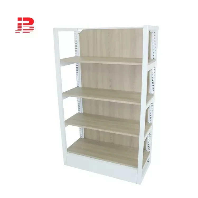 Supermarket Commercial Wooden Display Shelf/ Store Floor Standing Display Stand