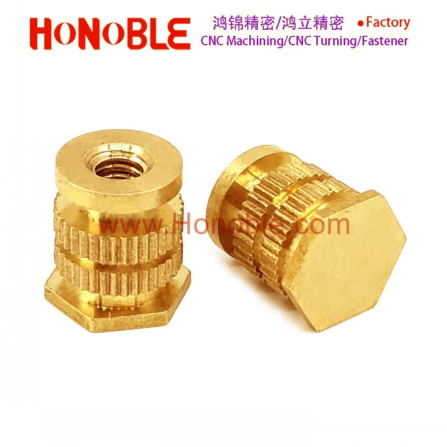 Hex nut M3/M5 Brass hex insert for plastic moulding