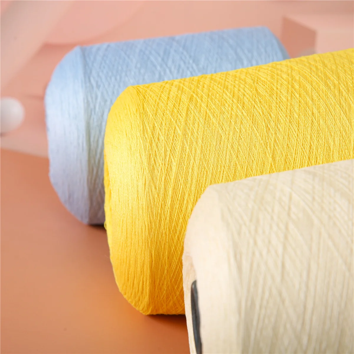 China Production Price Good Hand Feel Ice Smooth 28/1 Ice Silk Blended Yarn