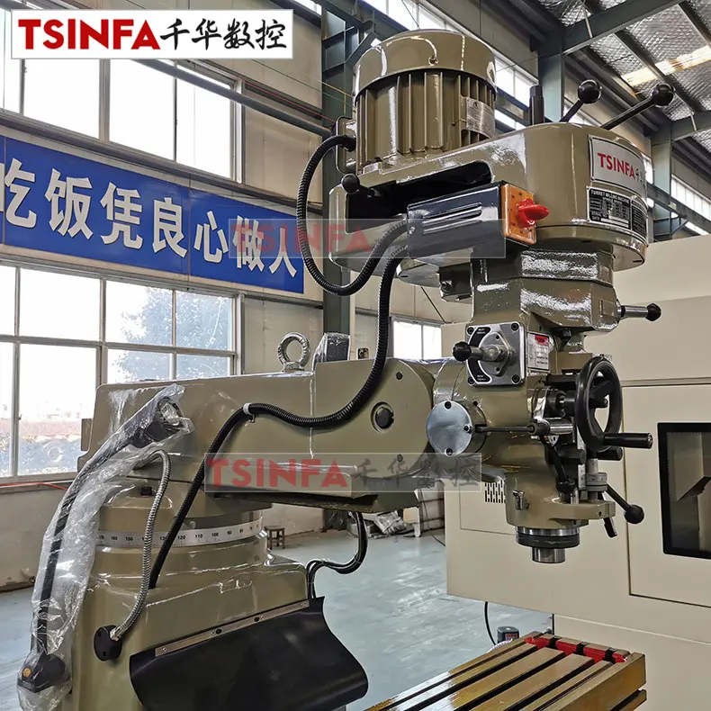 4H 4V X6325 vertical horizontal Turret Milling Machine for sale Universal Milling machine best price with DRO Shandong factory