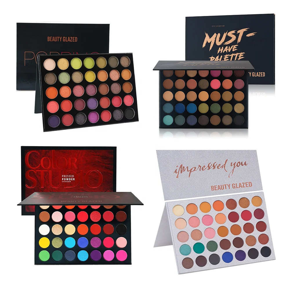 
 Палетка теней Beauty Glazed для студийного макияжа, тени для век, хайлайтер, мерцающий водостойкий пигмент для макияжа, 35 цветов  
