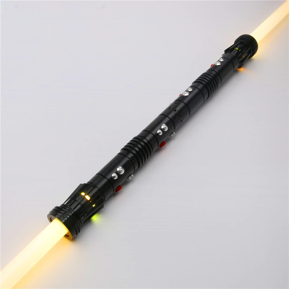 TXQsaber Darth Maul Metal Hilt Lightsaber Dark Lord Dueling Double blade Sabers Flash on Clash Light