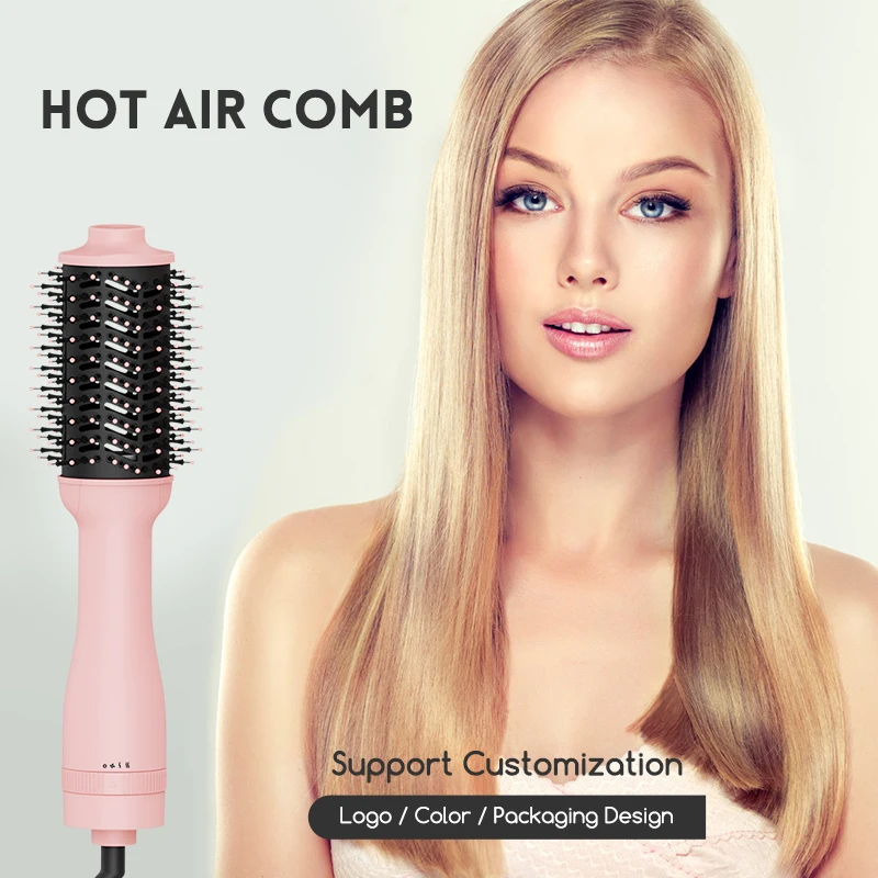 Wholesale Styling Tools Mini Straightener Comb One Step Volumizer Hair Dryer Brush with Ceramic Coating Anti Frizz Hot Air Brush