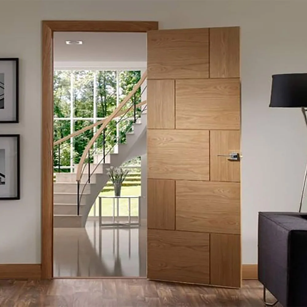 China Foshan Factory Interior Apartment Room Cheap Solid Wooden Doors Others Doors for Houses