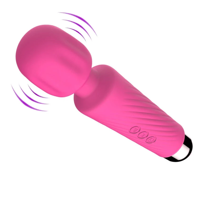 20 Vibrations 8 Speeds Silicone Wand Massager,New Trending USB Rechargeable Portable Handheld Sex Toys For Woman