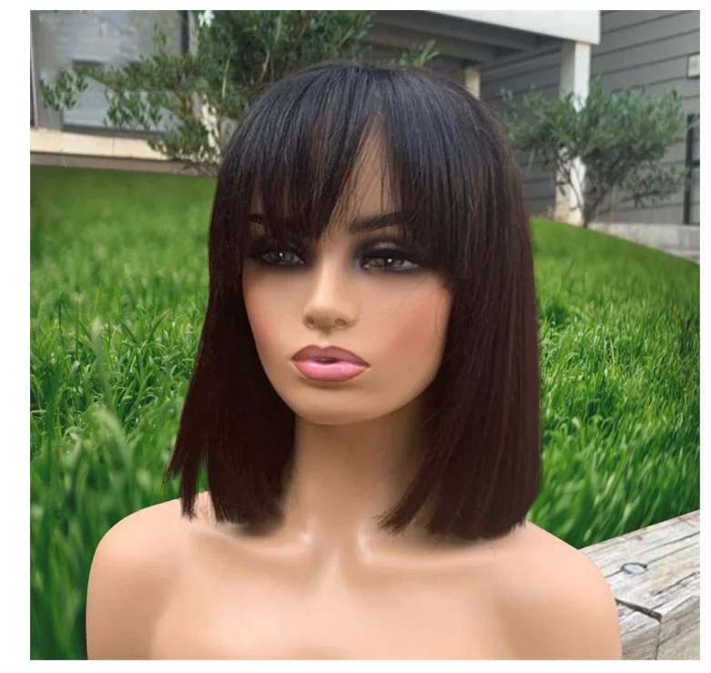 Russian virgin human hair double fine mono base jewish hair lace topper with natural bangs size 6x6 inch