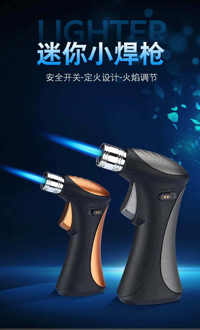 Gas refilling cheap tool metal lighter cookies custom logos torch lighter