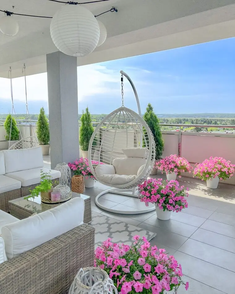 Garden Outdoor Rattan Swing Chair With Cushion Patio Swings Chair Hanging Egg Chair Swing