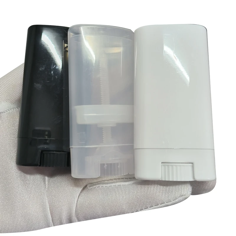 M105 Oval Deodorant Plastic Tube Daub Type Sunscreen Stick Plastic Packaging Oblate Solid Face Cleanser Stick Lip Balm Tubes