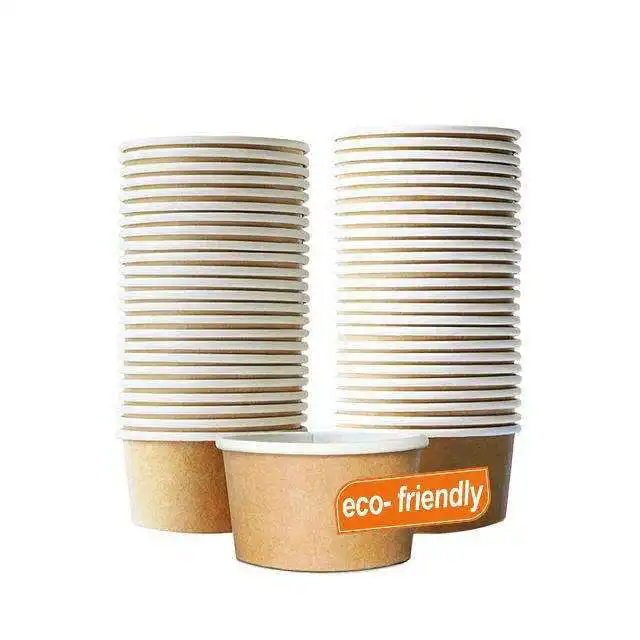 Paper dessert cups disposable cup party supplies treat cup for hot or cold food for sundae frozen yogurt soup