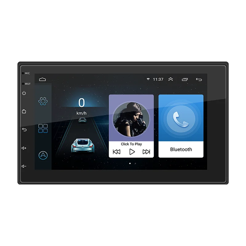 7 дюймов Зеркало Ссылка автомобильный стерео с сенсорным экраном 2din android Радио двойной din gps навигация