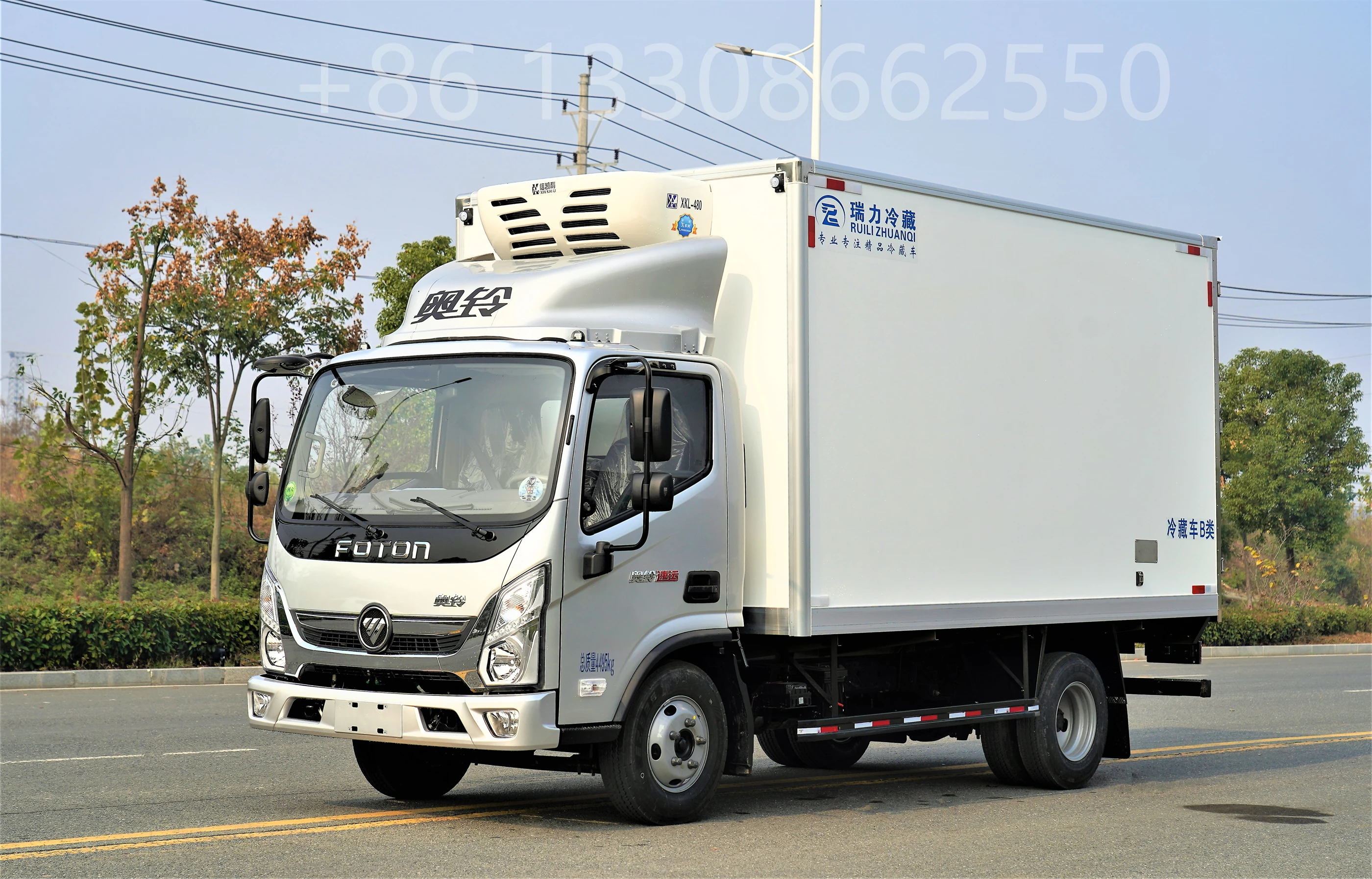 Foton 4.2m Refrigerator Box Cargo Cooling Truck Refrigerated Freezer Cold Room Transport Truck Ice Cream Van Cargo Truck