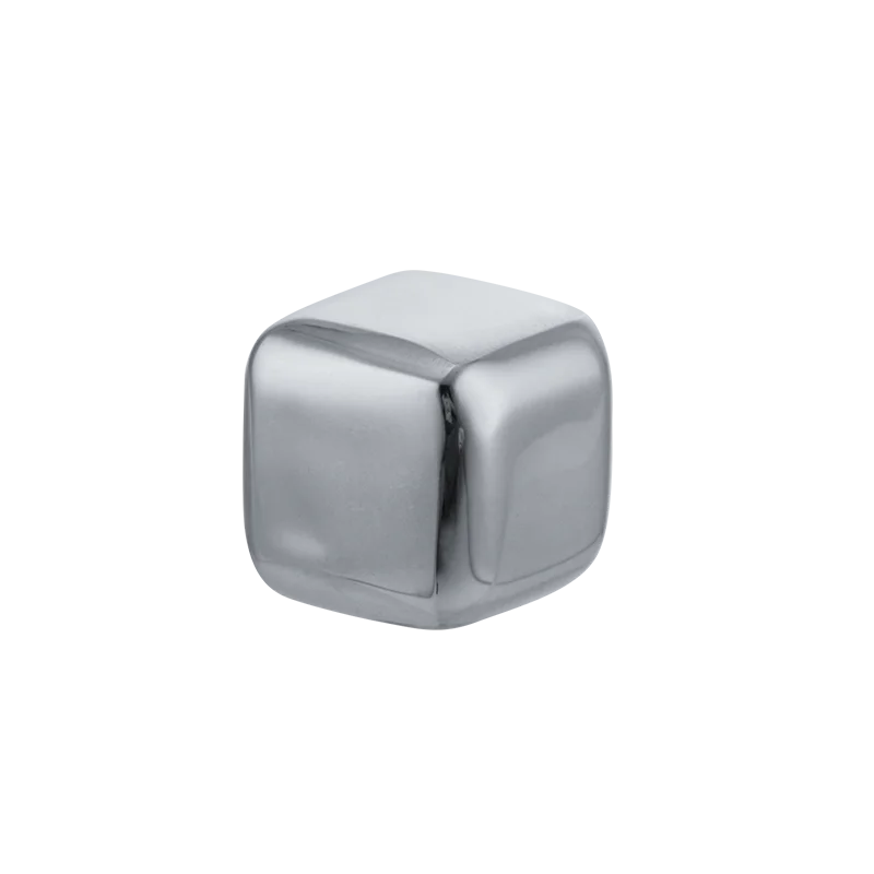 Stainless steel metal stone ice cube for cooling whiskey wine drinks