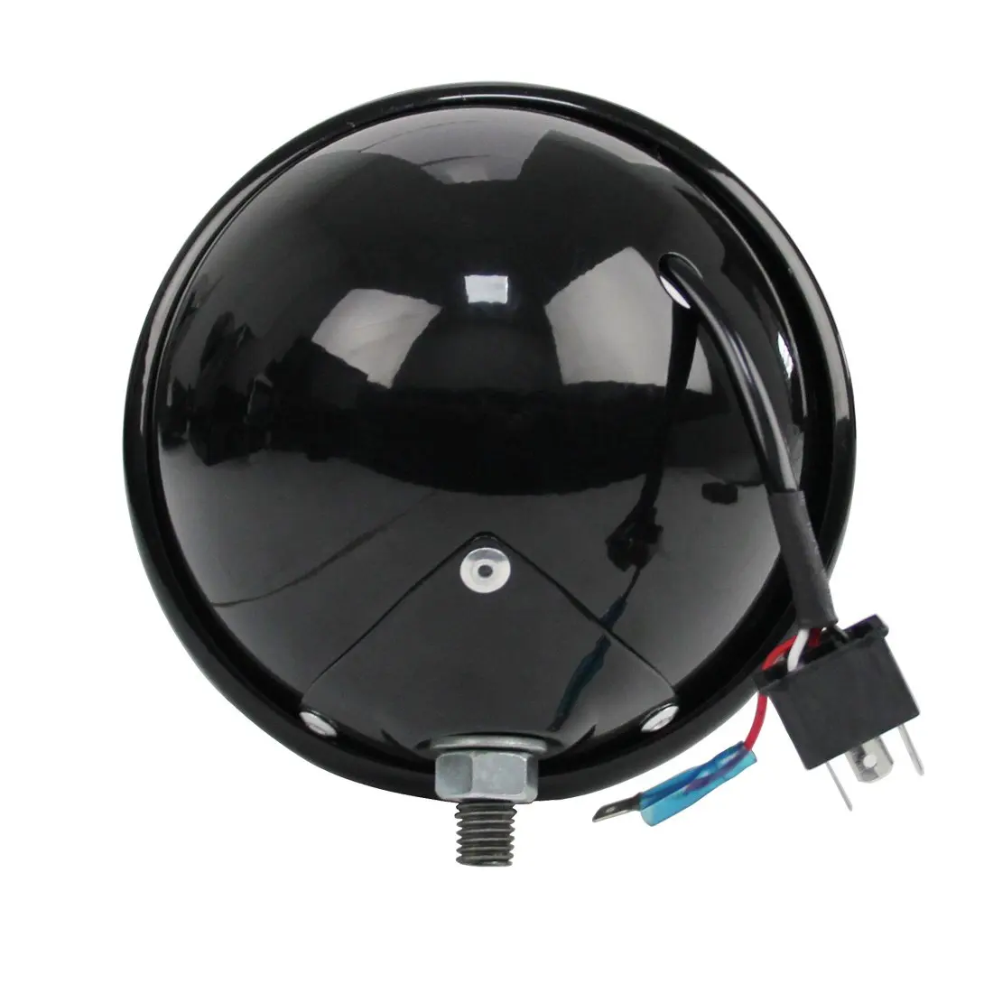 Black 5.75 inch Motorcycle LED Headlight Housing Bucket Mount for Harley Honda Suzuki Kawasaki Vulcan Cruiser Bike Cafe racers