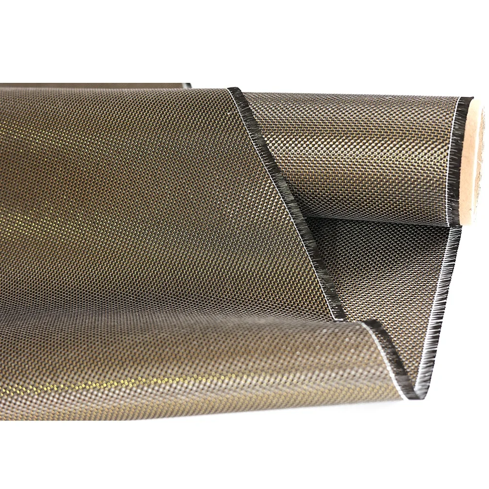 3K  metal wire glitter carbon fiber fabric Carbon cloth with metallic thread