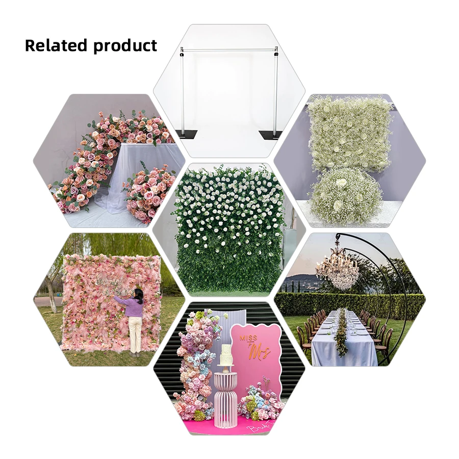 Promise Wholesale Hot Sale Artificial Flower Wall Green Wedding Wall Decoration Backdrop