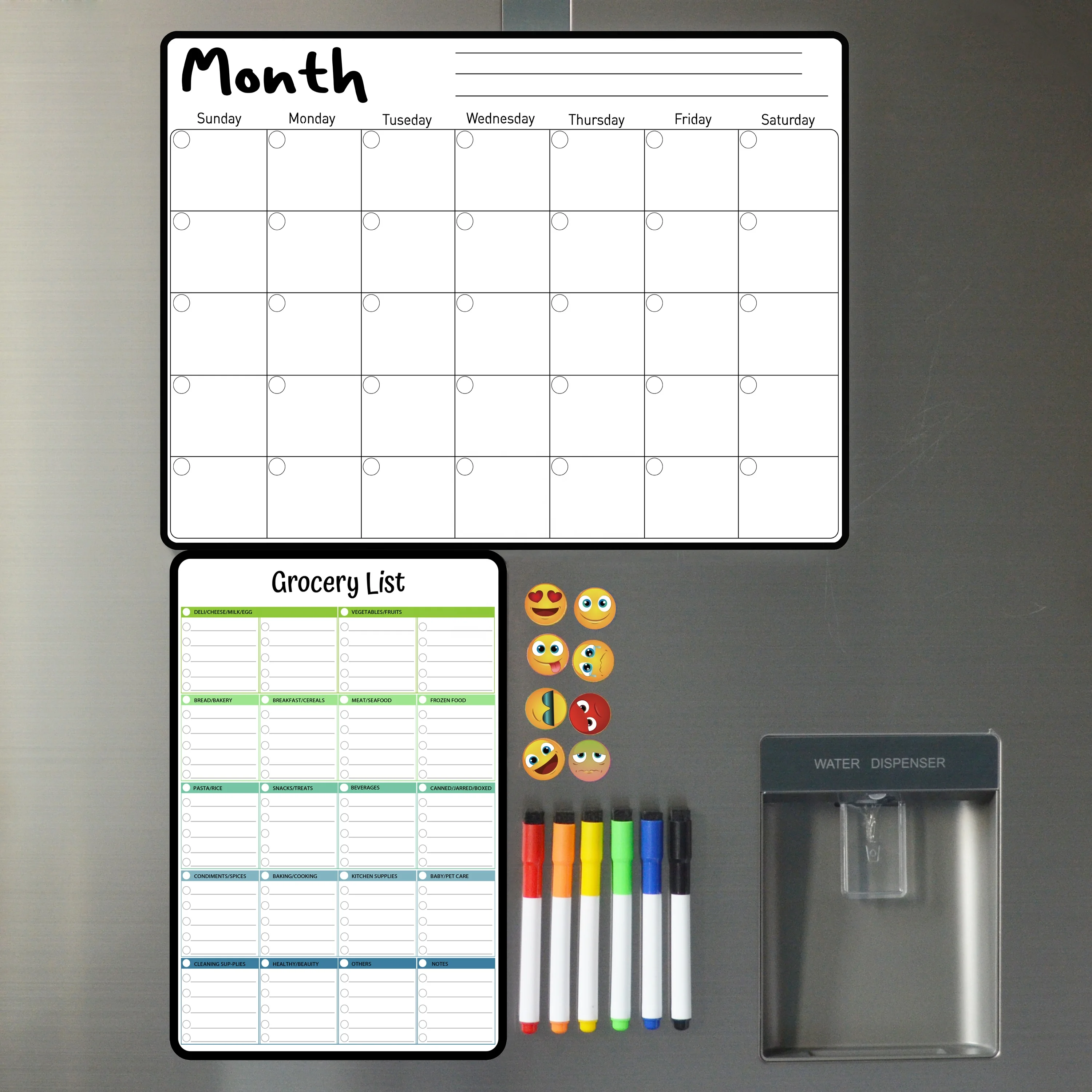 Magnetic Dry Erase Refrigerator Calendar Waterproof Dry Erase Board Magnetic Planner