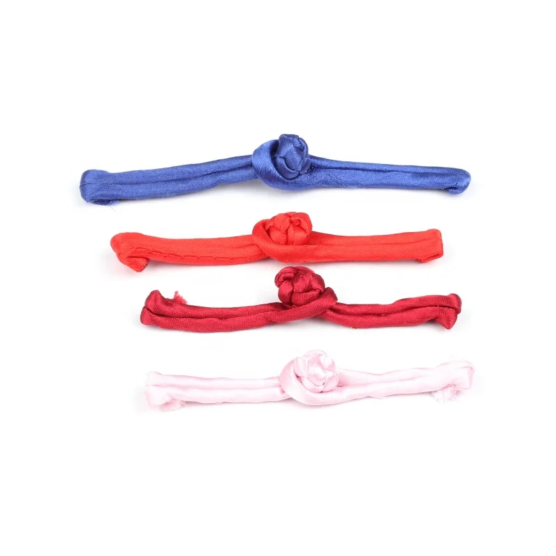 Colorful chinese knot classical Qipao handmade cloth evening dance dress buttons