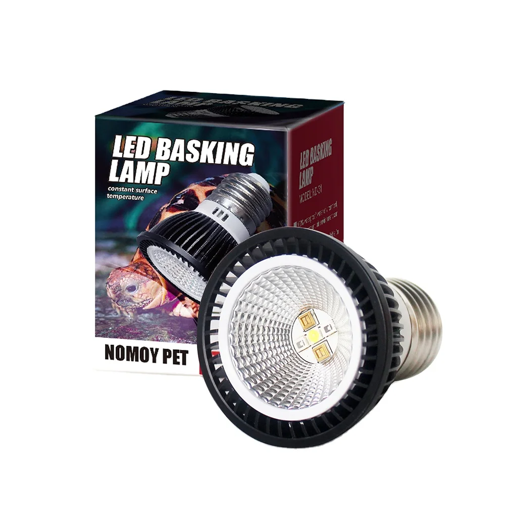 Pet LED calcium 3W basking UVA + UVB LED Reptile Light Turtle Basking Platform Full Spectrum Lamp Sunbathe Heat Lamp for Lizard