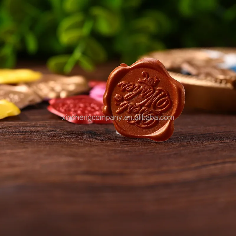 Factory Adhesive Initials Wax Seal Stickers with self-adhesive and customized wax seals with logo