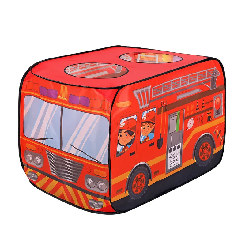 Wholesale Indoor Kids Play Tent Ice Cream Truck Police Car Fire Truck Play House Pop Up Toys Tent for Kids Boys & Girls