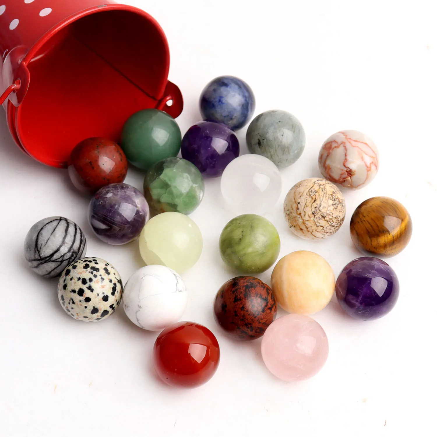 Wholesale Natural crystal 30mm Yellow Jade Sphere Healing Ball Stone Home Decoration