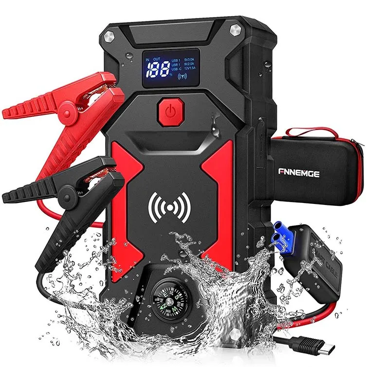 Promotion Multifunction 24800mAh 12V Mini Battery Jump Starter Wireless Charging Portable Jump Starter For Car Battery