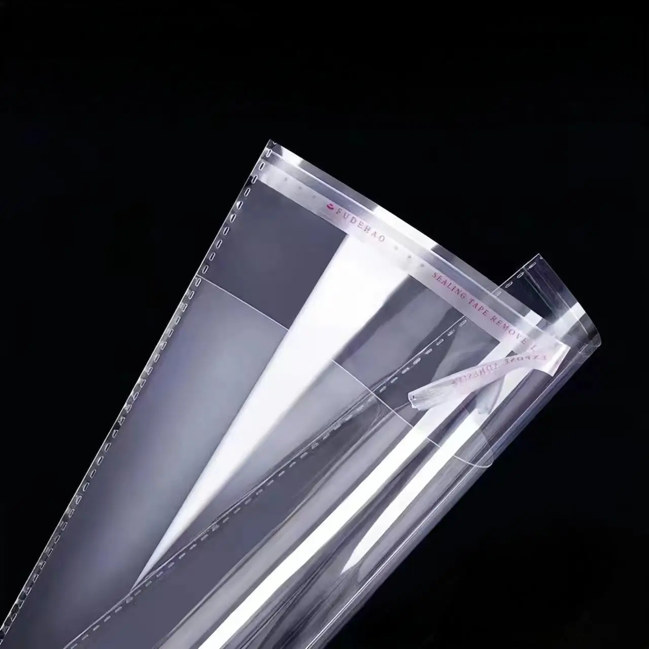 Manufacturer Offers Custom Size Clear Transparent PE Self-Adhesive Zipper Poly Bag for Clothing Storage