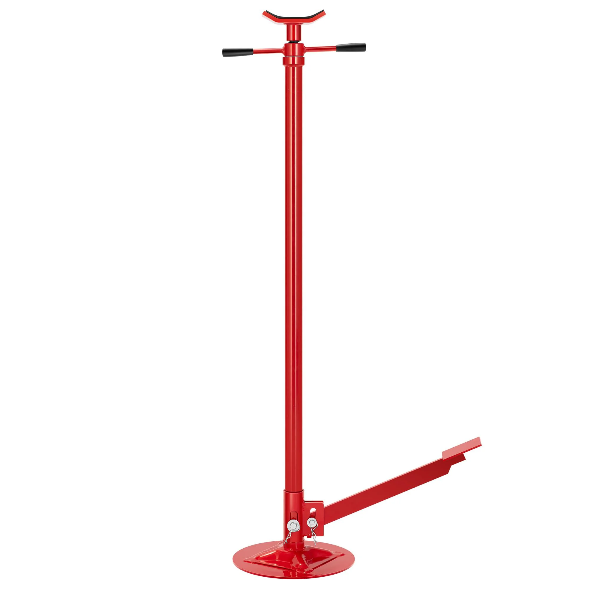 Under Hoist Support Stand 3/4 Ton 1650Lbs Capacity Jack Stand Lifting from 52 to 76 Inch with 12 Inch Diameter Steel Base