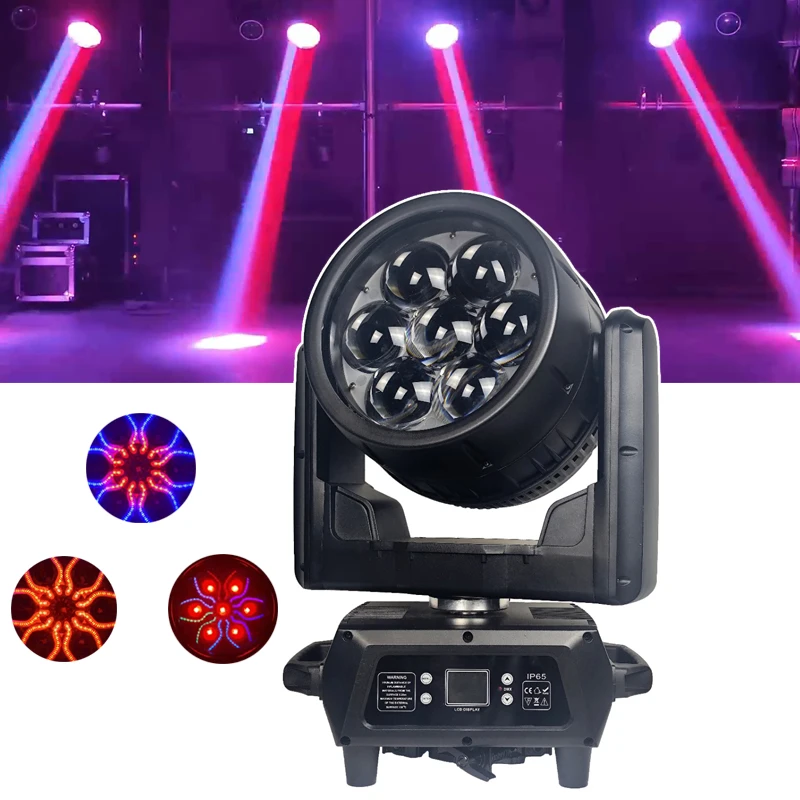 AOPU Outdoor Waterproof Bee Eye 7x60W RGBW 12x3W 3In1 RGB LED Tungsten IP65 Bee Eye Moving Head Light With Stage Backlight