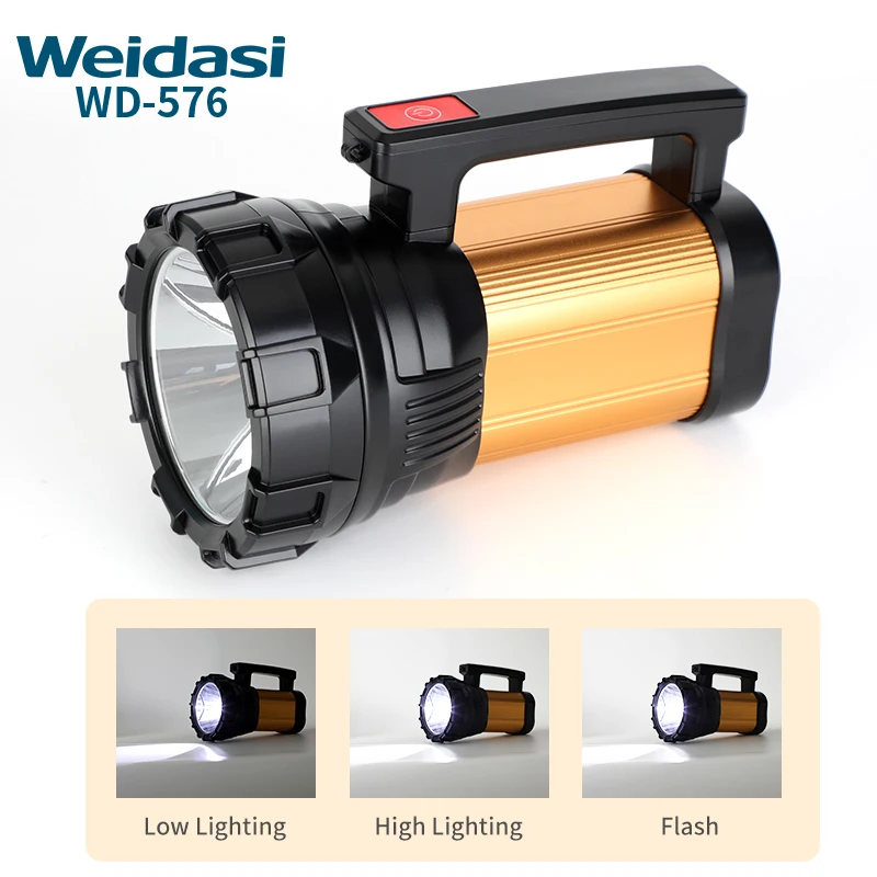 Rechargeable torch light price searchlight led rechargeable camping lamp with handle