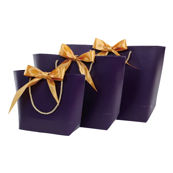 Женская розовая бумага, роскошная горячая Распродажа, упаковка для покупок, подарочные сумки, эко-розовый бумажный пакет с лентой