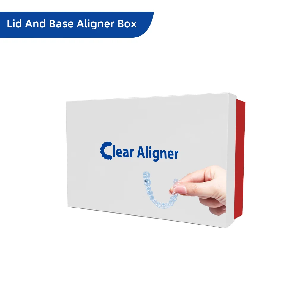 Gift Paper Cardboard Package Luxury Rigid Custom Lid And Base Boxes Dental Teeth Aligner Packaging Box