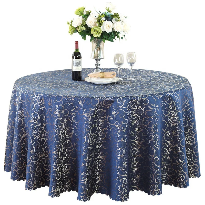 Party Tablecloth Elegant Design Wedding and Hotel Polyester Round Table Cloth Tablecloth
